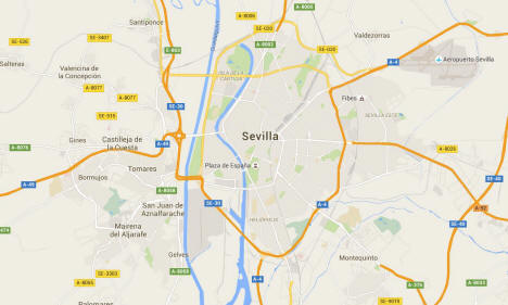 Sevilla op GoogleMaps